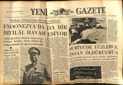 Yeni Gazete Gazetesi 26 Şubat 1966 - Suriyede Yüzlerce İnsan Öldürülmüş GZ77169 - 1