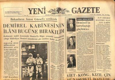 Yeni Gazete Gazetesi 27 Ekim 1965 - Demirel`in Karşılaştığı Güçlükler GZ79931 - 1