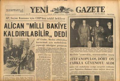 Yeni Gazete Gazetesi 27 Nisan 1966 - Paşabahçe Grevi 2.5 Milyon Liraya Mal Oldu GZ91125 - 1