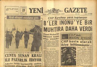 Yeni Gazete Gazetesi 27 Nisan 1967 - Cunta Yunan Kralı İle Pazarlık Ediyor GZ76937 - 1