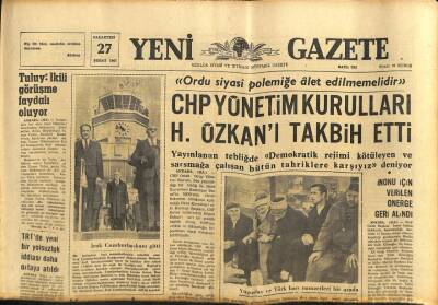 Yeni Gazete Gazetesi 27 Şubat 1967 - TRTde Yeni Bir Yolsuzluk İddiası Daha Ortaya Atıldı GZ77047 - 1
