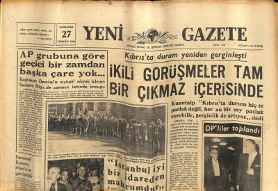 Yeni Gazete Gazetesi 27 Temmuz 1966 - Personel Kanunu Mecliste Görüşüldü GZ74965 - 1
