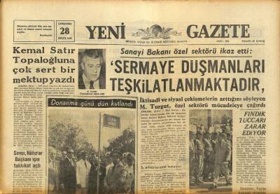 Yeni Gazete Gazetesi 28 Eylül 1966 - Barbarosun Türbesine Cezayir Toprağı Kondu GZ91413 - 1