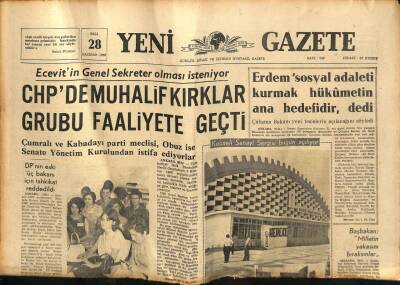 Yeni Gazete Gazetesi 28 Haziran 1966 - Ankara Su Süzgecinin 5500 Bujisini Çaldılar GZ93469 - 1