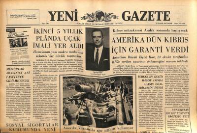 Yeni Gazete Gazetesi 28 Kasım 1965 - Amerika , Vietnamda Ağır Silahlar Kullanıyor GZ79576 - 1