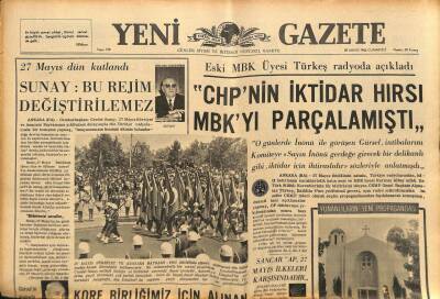 Yeni Gazete Gazetesi 28 Mayıs 1966 - Rumlar Amerikada Yeni Bir Ayasofya Kilisesi İnşa Ettiler GZ90012 - 1