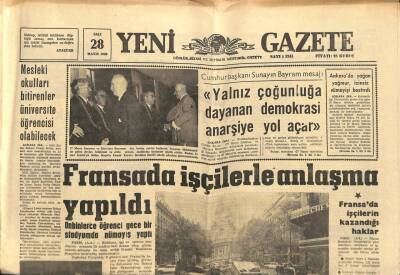 Yeni Gazete Gazetesi 28 Mayıs 1968 - Amerikan Atom Denizaltısı Scorpion Dün Gece Kayboldu GZ91361 - 1