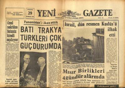Yeni Gazete Gazetesi 29 Haziran 1967 - Ata Tankeri Lübnandan Türkiye İçin Petrol Yüklüyor GZ77006 - 1