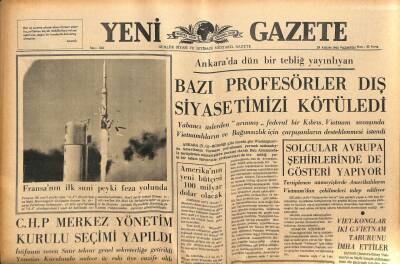 Yeni Gazete Gazetesi 29 Kasım 1965 - Estonyada Rus Askeri Üssünde İnfilak Oldu GZ79577 - 1