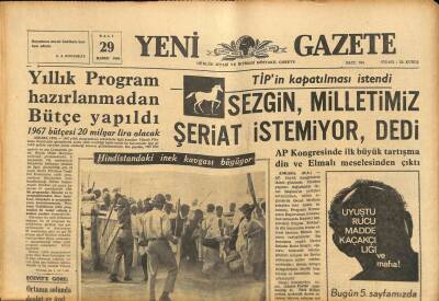 Yeni Gazete Gazetesi 29 Kasım 1966 - Adanada 160 Kızamık Olayı Tesbit Edildi GZ90003 - 1