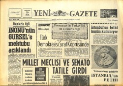 Yeni Gazete Gazetesi 29 Mayıs 1969 - Galatasaray Yarı Finalde - Irak'ta Tamamen Muhtar Bir Kürt Devleti Kuruluyor GZ157564 - Gökçekoleksiyon