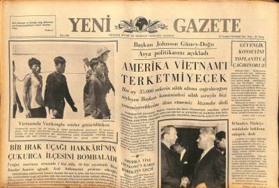 Yeni Gazete Gazetesi 29 Temmuz 1965 - Vietnamda Vietkonglu Esirler Götürülürken GZ79880 - 1