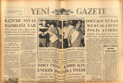 Yeni Gazete Gazetesi 3 Ağustos 1965 - K. Çinde Savaş Hazırlığı Var GZ79616 - 1