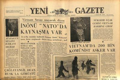 Yeni Gazete Gazetesi 3 Aralık 1965 - Vietnamda 200 Bin Komünist Asker Var GZ79604 - 1