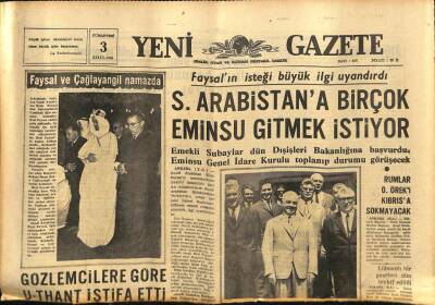 Yeni Gazete Gazetesi 3 Eylül 1966 - Dünyanın En Güç İşini Yürüten U-Thant Kim ? GZ91184 - 1