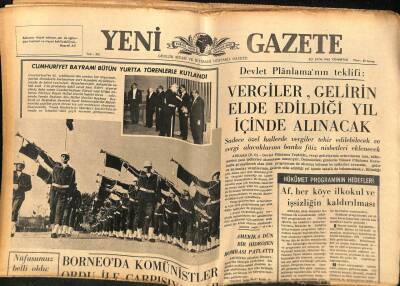 Yeni Gazete Gazetesi 30 Ekim 1965 - Altın Portakaş Sinema Ödülü J. Jenger`e Verildi GZ79934 - 1