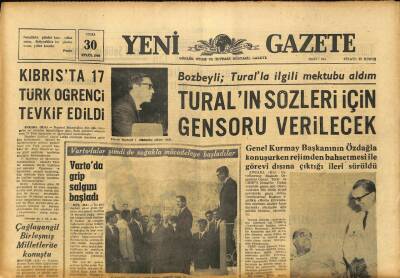 Yeni Gazete Gazetesi 30 Eylül 1966 - Vartoda Grip Salgını Başladı GZ91415 - 1