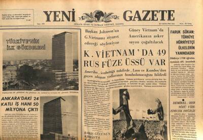 Yeni Gazete Gazetesi 30 Kasım 1965 - CHP Meclisi Kurultay Tarihini İlan Edemedi GZ79578 - 1