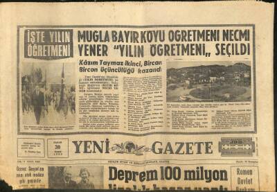 Yeni Gazete Gazetesi 30 Mart 1969 - Yunanistanın Sophia Loreni Maria Kivelu GZ113762 - 1