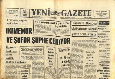 Yeni Gazete Gazetesi 30 Temmuz 1971 - Prenses Süreyyayı Kimse Tanıyamadı GZ91322 - 1