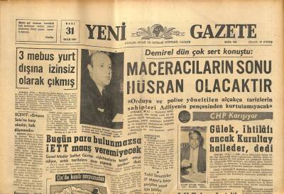 Yeni Gazete Gazetesi 31 Ocak 1967 - Çetin Altan Hakkında Tahkikat Açıldı GZ76981 - 1