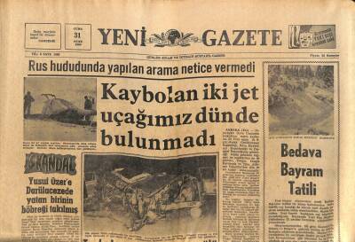 Yeni Gazete Gazetesi 31 Ocak 1969 - İstanbul Üniversitesi Senatosu da Asistan Boykotunu Destekliyor GZ91210 - 1
