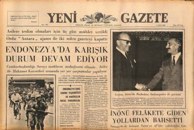 Yeni Gazete Gazetesi 4 Ekim 1965 - Endonezyadaki Darbe Teşebbüsü Ve Hadiseler Nasıl Vukubuldu GZ91154 - 1