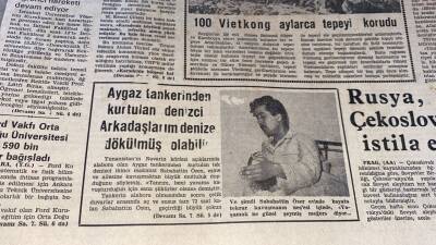 Yeni Gazete Gazetesi 4 Nisan 1969 - Aygaz Tankerinden Kurtulan Denizci Arkadaşlarım Denize Dökülmüş Olabilir GZ113871 - 2