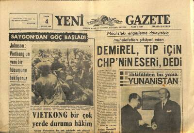 Yeni Gazete Gazetesi 4 Şubat 1968 - Vietnamda Amerikan Askeri Sadece Canını Kurtarmağa Çalışıyor GZ91260 - 1