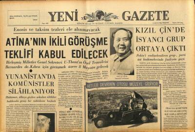 Yeni Gazete Gazetesi 5 Mayıs 1966 -Hitler Devrinin Otosu Müzeye Gidiyor GZ91400 - 1