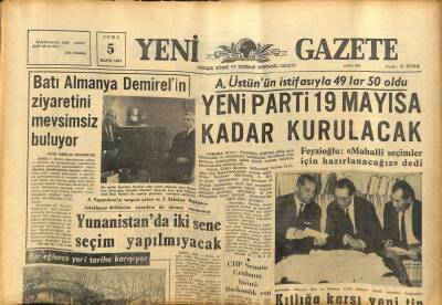 Yeni Gazete Gazetesi 5 Mayıs 1967 - Taksim Belediye Gazinosu Yıktırılmağa Başlandı GZ76945 - 1