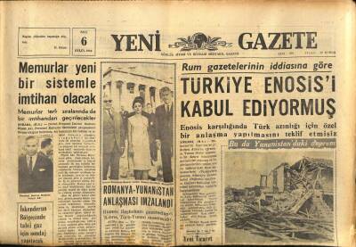 Yeni Gazete Gazetesi 6 Eylül 1966 - İskenderun Bölgesinde Tabii Gaz İçin Sondaj Yapılacak GZ91183 - 1