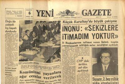 Yeni Gazete Gazetesi 6 Şubat 1967 - Almanyada 21 Bin Türk İşçisi İşten Çıkarıldı GZ76987 - 1