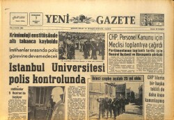 Yeni Gazete Gazetesi 7 Haziran 1969 - İstanbul Üniversitesi Polis Kontrolünde - F. Sinatra 4. Defa Evleniyor - Galatasaray Finalde GZ157561 - Gökçekoleksiyon