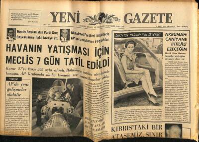 Yeni Gazete Gazetesi 7 Mart 1966 - Gürselin Koma Hali Uzun Bir Süre Devam Edebilecek GZ74977 - 1