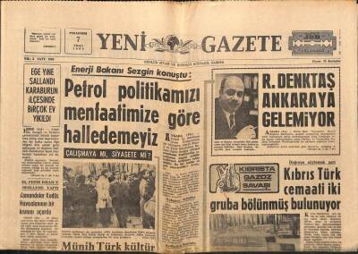 Yeni Gazete Gazetesi 7 Nisan 1969 - Paşabahçe Cam Fabrikasının Tüneldeki Mağazası Yandı GZ91378 - 1