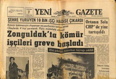 Yeni Gazete Gazetesi 7 Şubat 1968 - Vietkong Saygonu Elektriksiz Bıraktı GZ91377 - 1