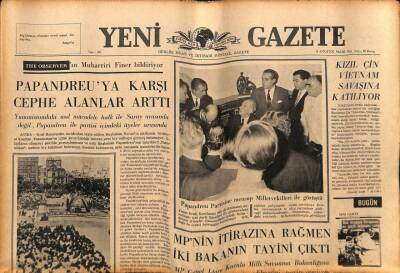 Yeni Gazete Gazetesi 8 Ağustos 1965 - Kızıl Çin Vietnam Savaşına Katılıyor GZ79873 - 1