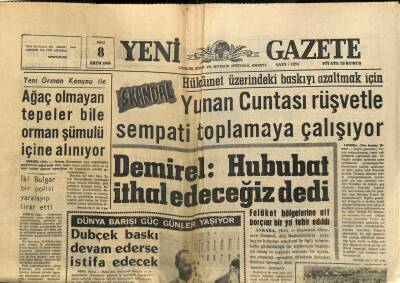 Yeni Gazete Gazetesi 8 Ekim 1968 - Ankara Tıp Fakültesinde Öğrenci İstekleri Reddedildi GZ91255 - 1