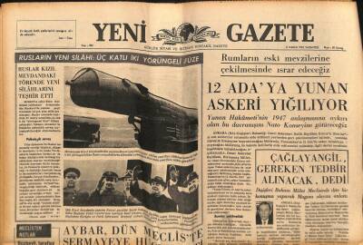 Yeni Gazete Gazetesi 8 Kasım 1965 - Sofia Loren`in Karşısına Gina Lollobrigida Çıkıyor GZ79913 - 1