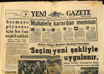 Yeni Gazete Gazetesi 8 Mayıs 1968 - Sermaye Piyasası İçin Bir Fon Teşkil Edildi GZ91425 - 1