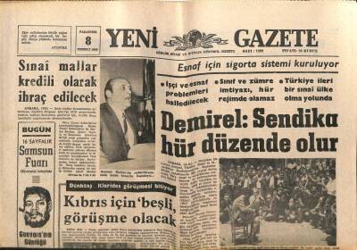 Yeni Gazete Gazetesi 8 Temmuz 1968 - 62 Yaşındaki Kasım Gülek Baba Oluyor GZ79582 - 1