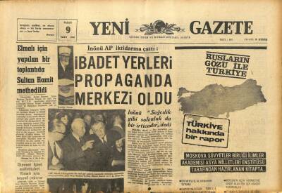 Yeni Gazete Gazetesi 9 Ekim 1966 - Elmalı İçin Yapılan Bir Toplantıda Sultan Hamit Methedildi GZ91390 - 1