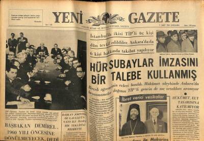 Yeni Gazete Gazetesi 9 Mart 1966 - Papandreu İle Makarios Bütün Dünyayı Kandırmış GZ74979 - 1