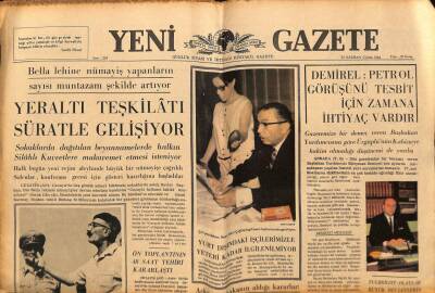 Yeni Gazetesi 25 Haziran 1965 - Demirel, Petrol Görüşünü Tespit İçin Zamana İhtiyaç Vardır GZ79809 - 1
