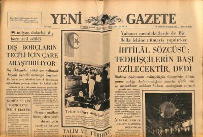 Yeni Gazetesi 28 Haziran 1965 - Dış Borçların Tecili İçin Çare Araştırılıyor GZ79801 - 1