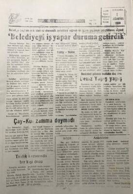 Yeni Giresun Gazetesi 1 Ağustos 1990 Çay-Kur Zamma Doymadı Ağustos 1990 Mehmet Işık Kalede Doğal Güzellik Korunacak GZ30120 - 1