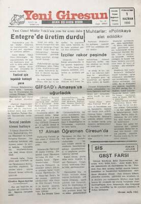 Yeni Giresun Gazetesi 1 Haziran 1996 17 Alman Öğretmen Giresunda GZ30482 - 1