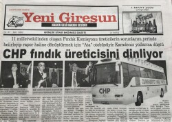 Yeni Giresun Gazetesi 1 Mart 2006-CHP Fındık Üreticisini Dinliyor GZ45568 - 2