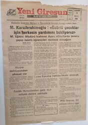 Yeni Giresun Gazetesi - 1 Mayıs 2014 - Çevre Koruma Vakfına Müdür Alınacak - GZ43813 - 1